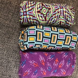 LulaRoe leggings bundle of 3 OS
